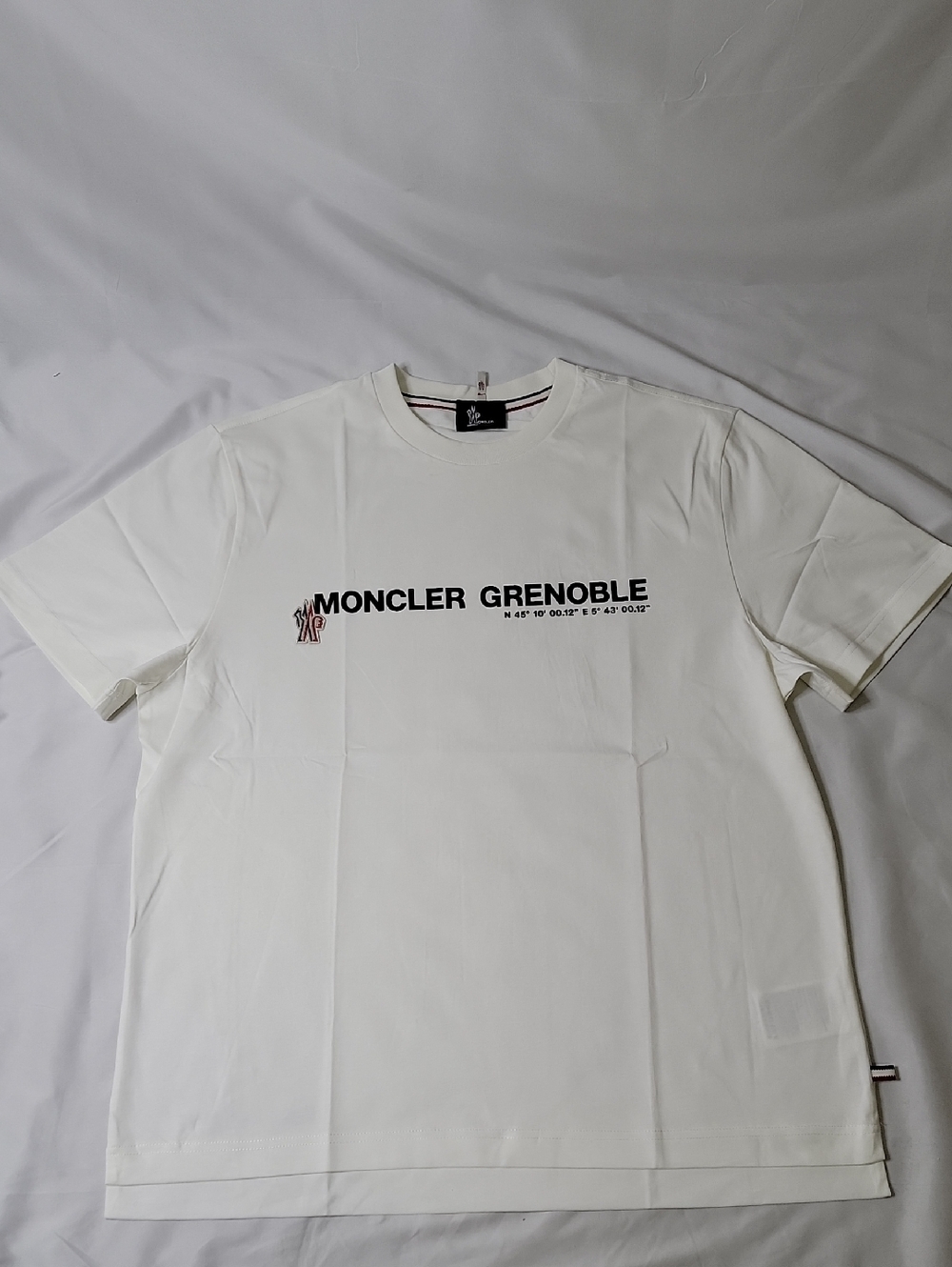 Moncler White Grenoble Logo Short Sleeve Tee